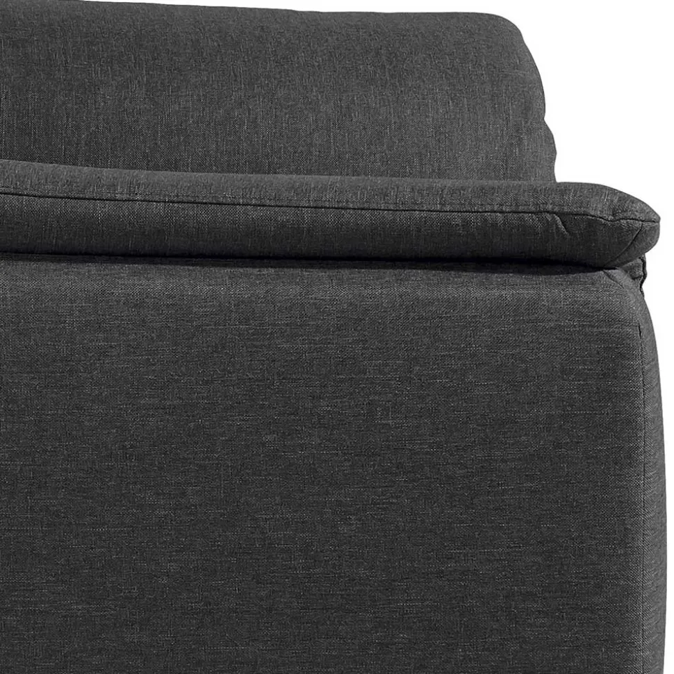 Komfortsessel in Dunkelgrau und Nussbaum - Pelago