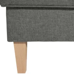 Komfortsessel in Hellgrau mit Buche - Nurcias