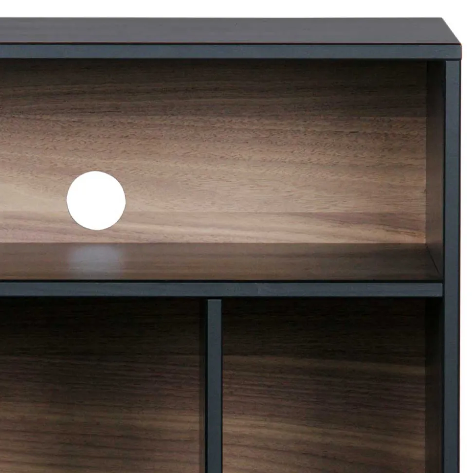 Kommode - Plattenregal in Schwarz - Daan