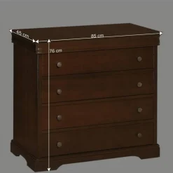 Kommode im klassischen Look mit vier Schubladen - Lemerzi