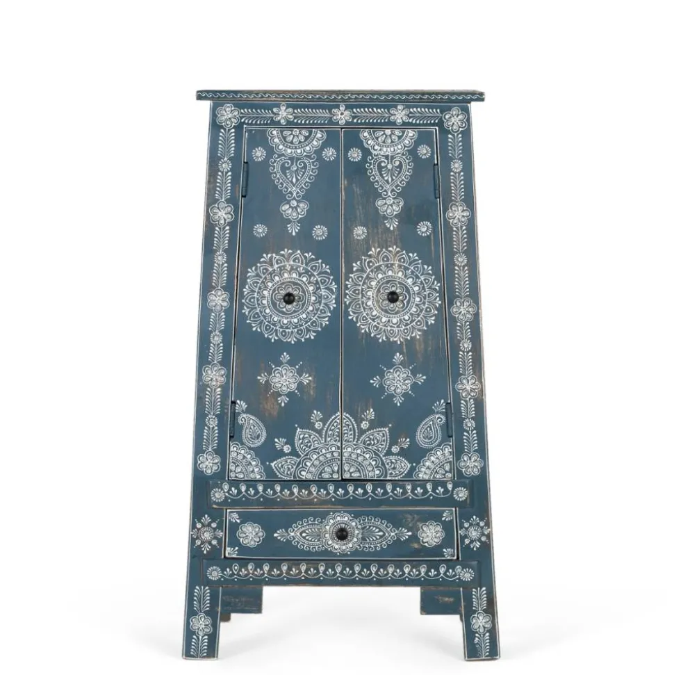 Kommode in Blau mit weißer Bemalung - Fleet