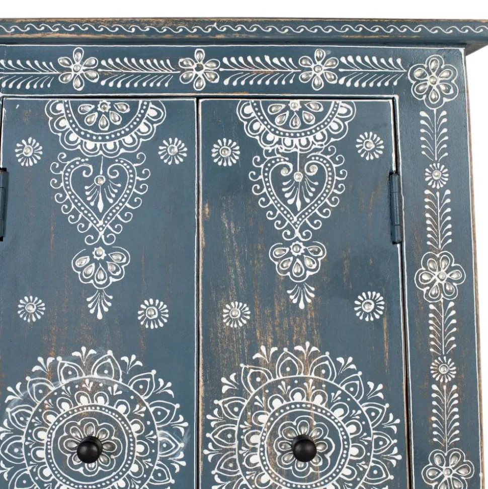 Kommode in Blau mit weißer Bemalung - Fleet