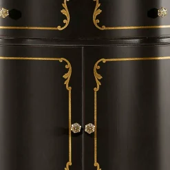 Kommode in Dunkelbraun und Gold - Julya