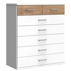 Kommode in Weiß & Eiche Nachbildung - Calassina