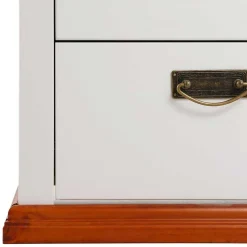 Kommode mit 5 Schubladen in Weiß & Kirschbaum - Vendirai