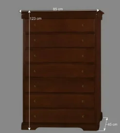 Kommode mit acht Schubladen 85x123x45 cm - Lemerzi