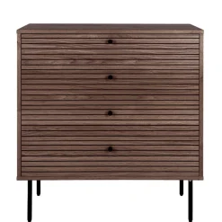 Kommode mit dunklem Furnier in Braun - Wega