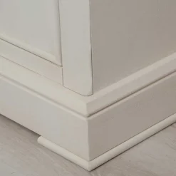 Kommode mit Fach und Schubladen in Antikweiß - Annot