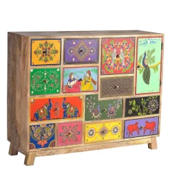 Kommode mit farbenfrohen Orient Motiven - Precio