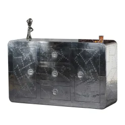 Kommode Pilot in Alufarben