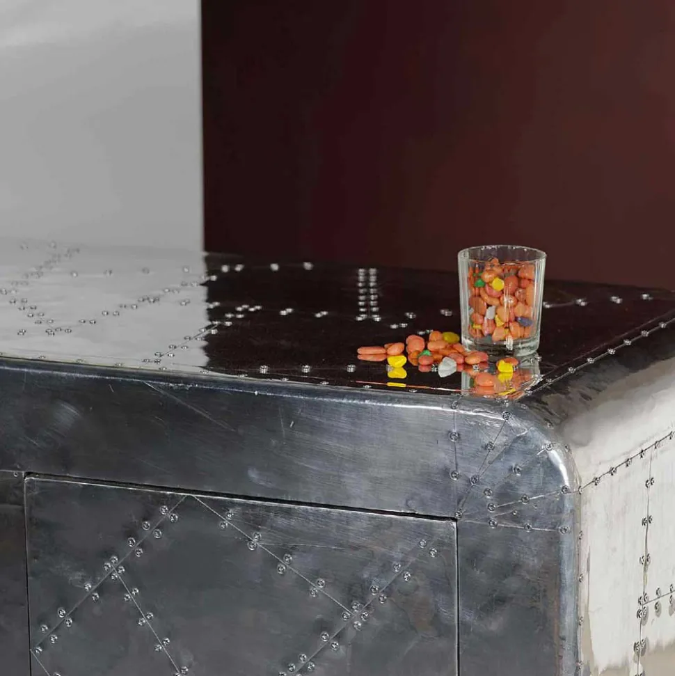 Kommode Pilot in Alufarben