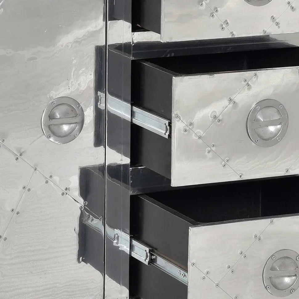 Kommode Pilot in Alufarben