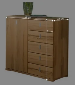 Kommode Wislama aus Kernbuche Massivholz