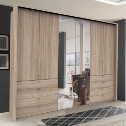 Kompakt Kleiderschrank mit Spiegel mittig - Zayun