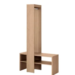 Kompakte Garderobe in Holzoptik Eiche - Alekona