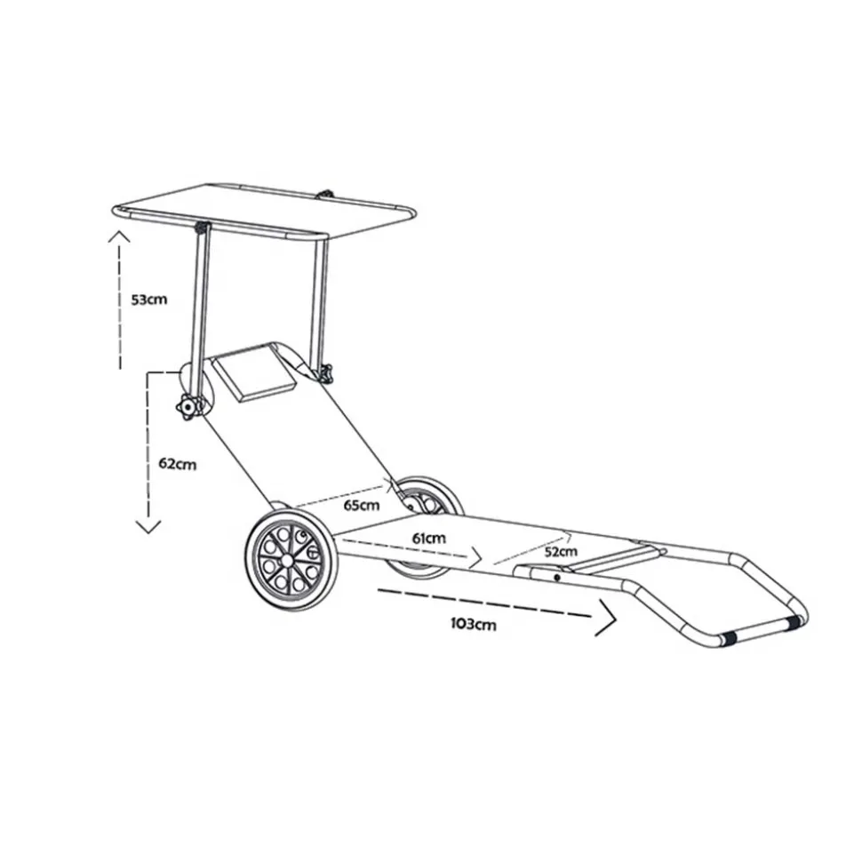 Kompakte Rollliege für Garten oder Strand - Asan