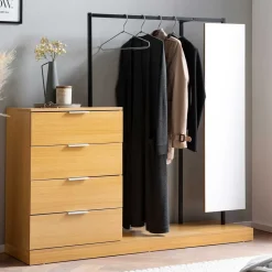 Kompakte Standgarderobe mit Spiegel - Jannick