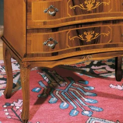 Kompakter Schreibsekretär in Nussbaum Agosto im Barockstil