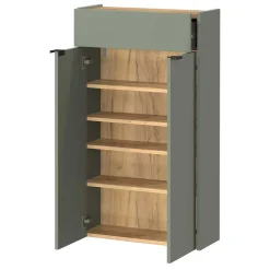 Kompaktes Dielenmöbel Set in Graugrün - Point (dreiteilig)