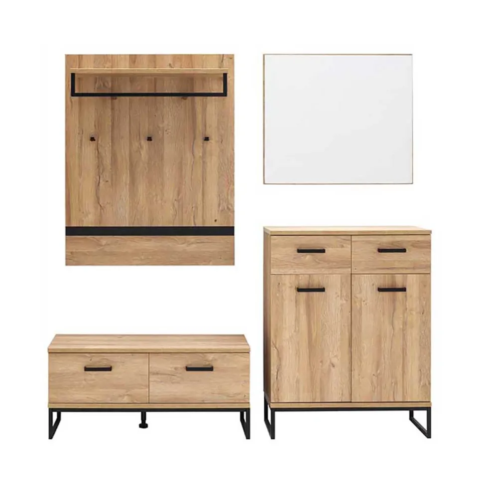 Komplett Flureinrichtung im Loft Style - Truvisas (vierteilig)