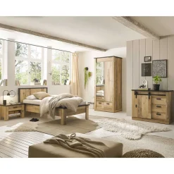 Komplett Schlafzimmer mit Einzelbett - Naiavio (vierteilig)