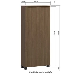 Komplett-Badmöbel-Set in Eiche dunkel - Ucaida (vierteilig)