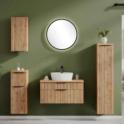 Kompletteinrichtung Badmöbel modern - Crystoga (fünfteilig)