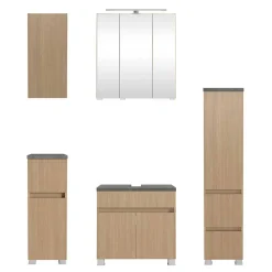 Kompletteinrichtung Badmöbel Set - Leitha (fünfteilig)