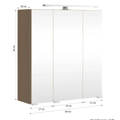 Kompletteinrichtung Badmöbel Set - Leitha (fünfteilig)