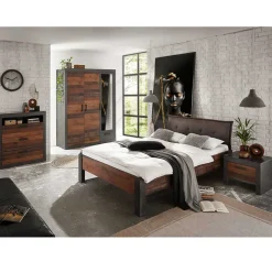 Komplett-Schlafzimmer Industry Stil - Timuras (vierteilig)