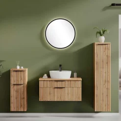 Komplettset Badeinrichtung modern - Crystoga (vierteilig)
