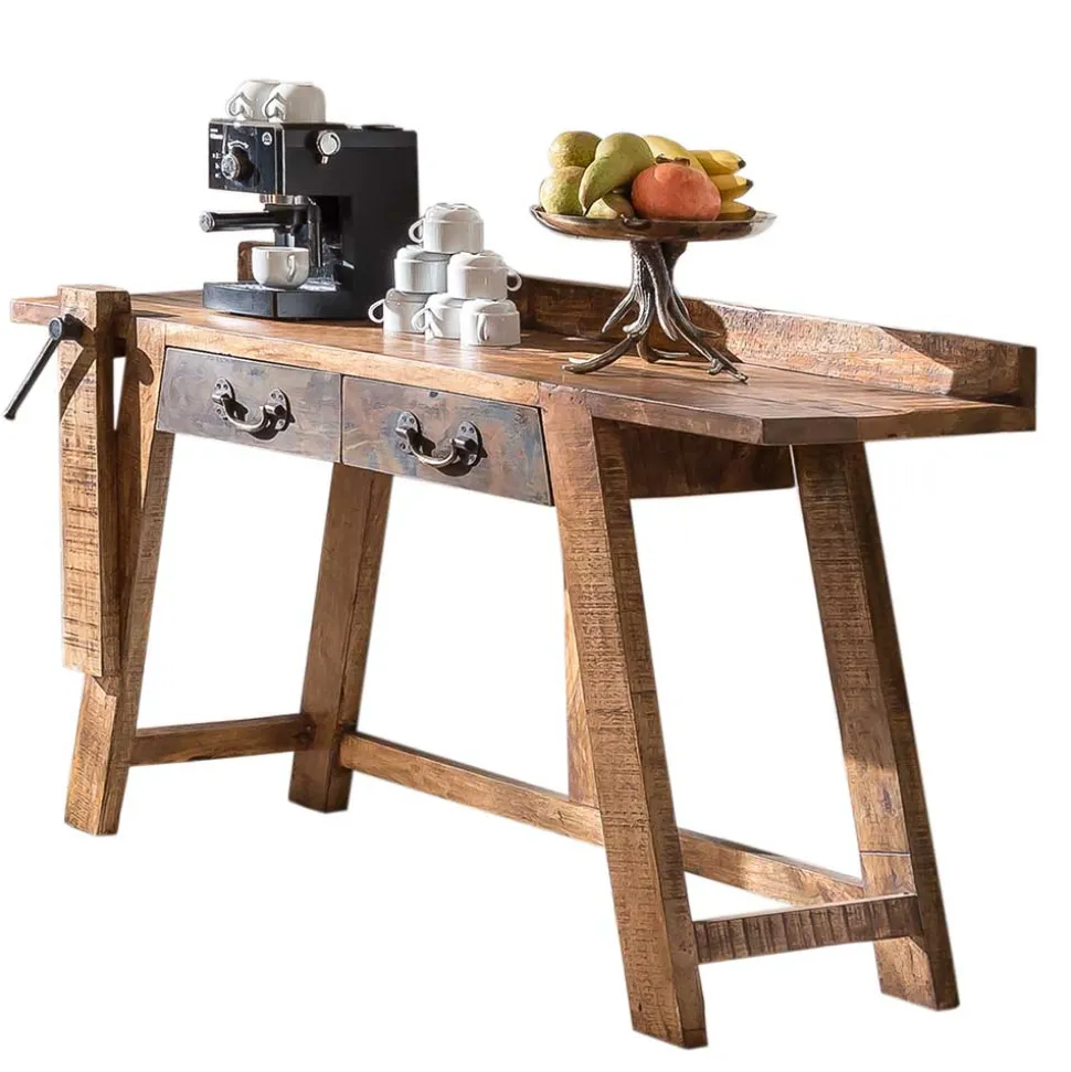 Konsolentisch aus Massivholz sandgestrahlt - Bahiro