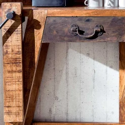 Konsolentisch aus Massivholz sandgestrahlt - Bahiro