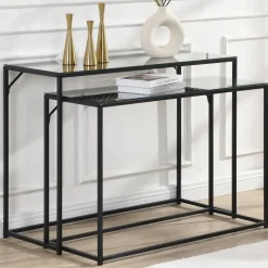 Konsolentisch Duo in Schwarz - Panfreda (zweiteilig)