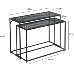 Konsolentisch Duo in Schwarz - Panfreda (zweiteilig)