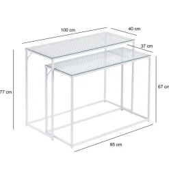 Konsolentisch Duo in Weiß - Marian (zweiteilig)