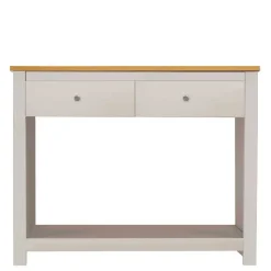 Konsolentisch in Cremeweiß mit Eiche - Langoona
