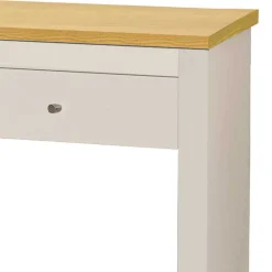 Konsolentisch in Cremeweiß mit Eiche - Langoona