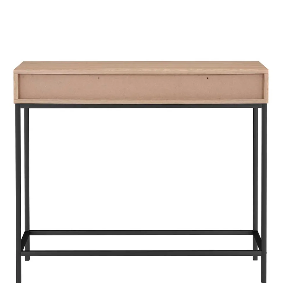 Konsolentisch in Eiche Optik und Schwarz - Lunira