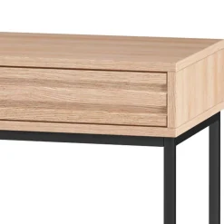 Konsolentisch in Eiche Optik und Schwarz - Lunira