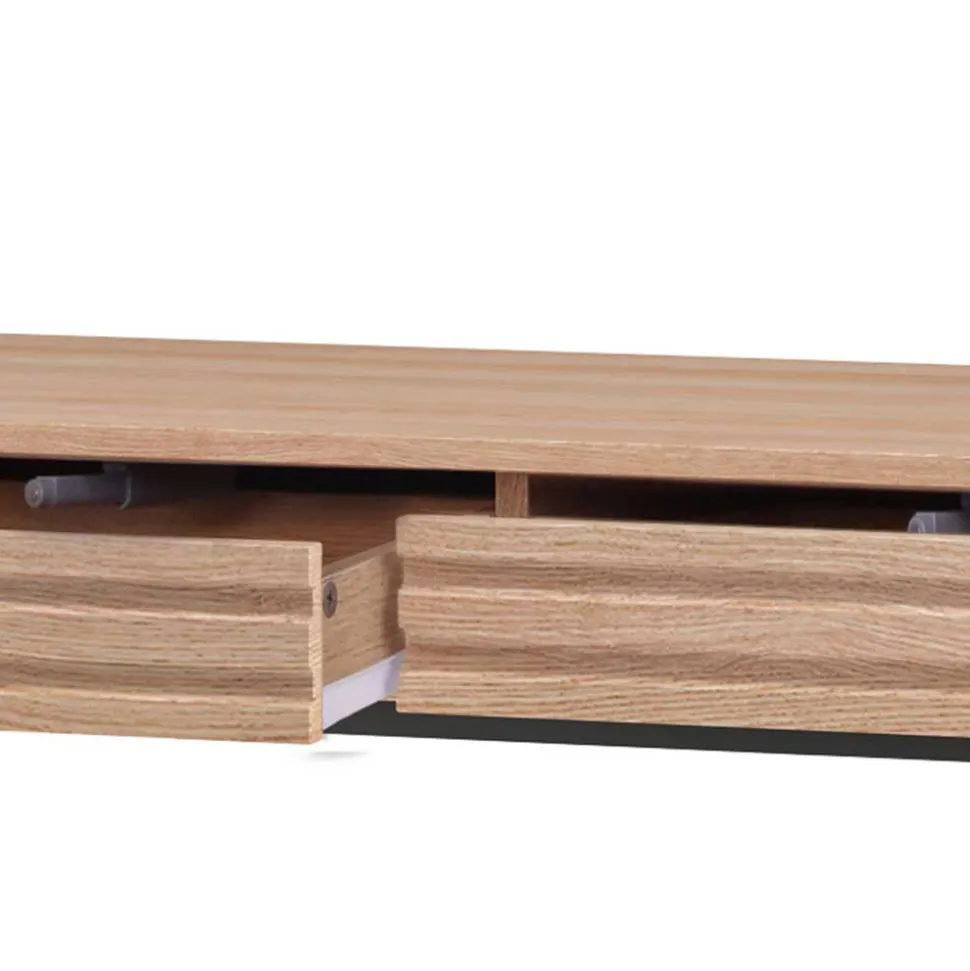 Konsolentisch in Eiche Optik und Schwarz - Lunira