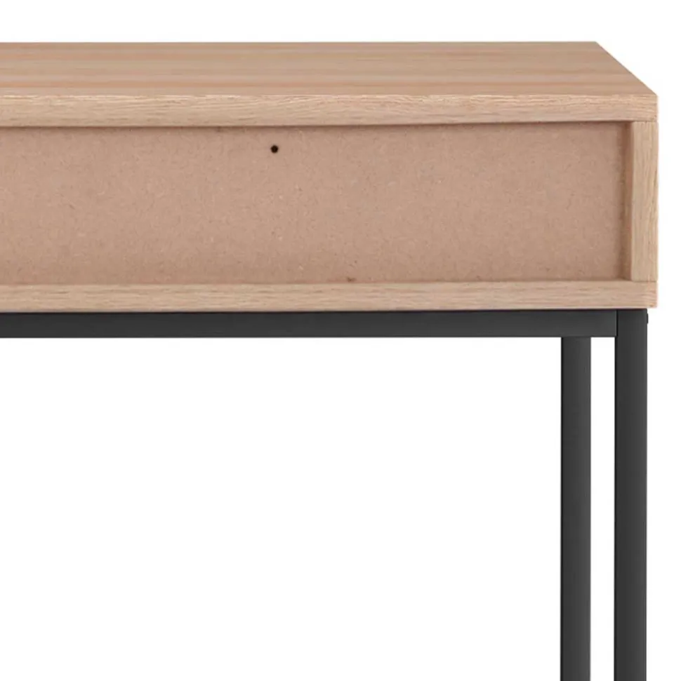 Konsolentisch in Eiche Optik und Schwarz - Lunira