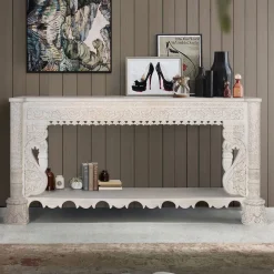 Konsolentisch in Mangoholz White Wash - Syrec