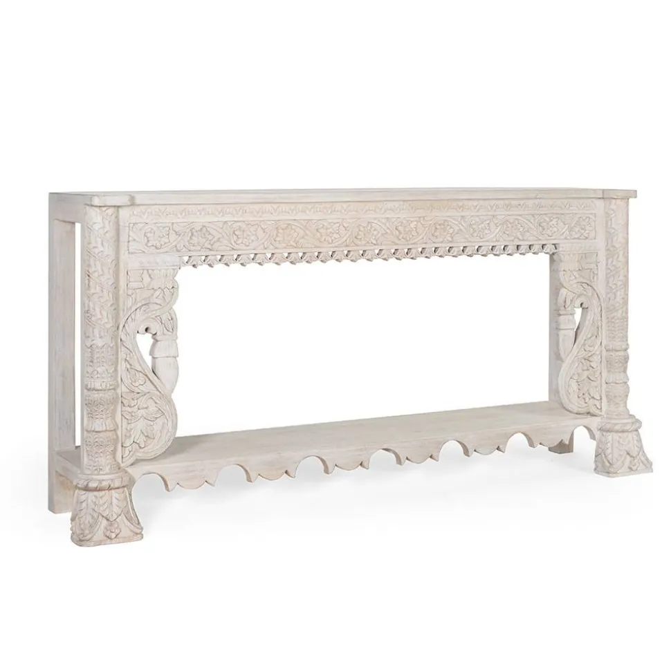 Konsolentisch in Mangoholz White Wash - Syrec