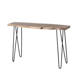 Konsolentisch mit Baumkante Holzplatte Akazie - Cornelys