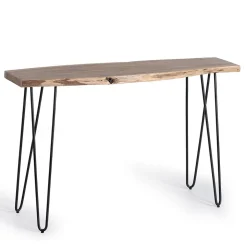 Konsolentisch mit Baumkante Holzplatte Akazie - Cornelys