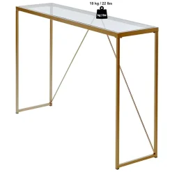 Konsolentisch mit Glasplatte und Bügelgestell - Area