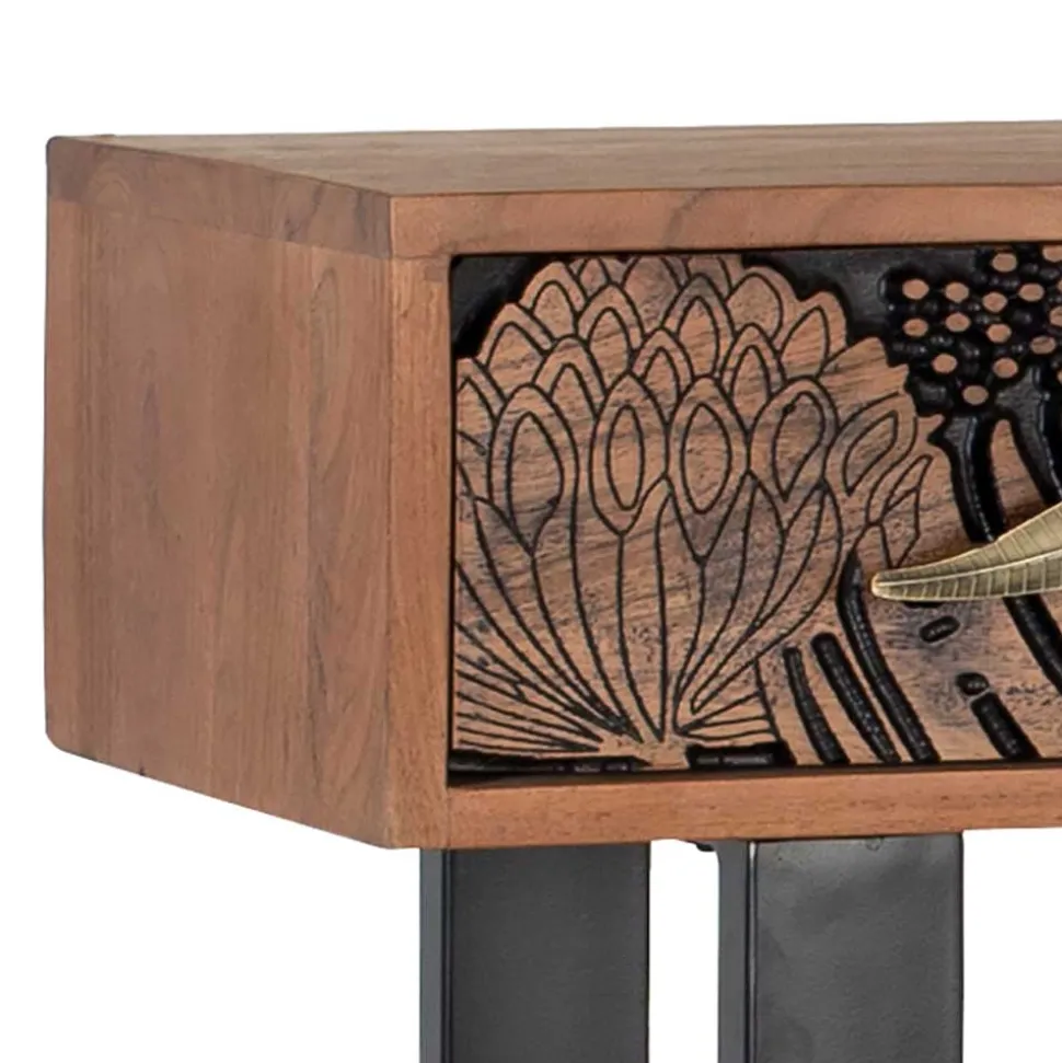 Konsolentisch mit Schnitzerei und Lack - Marcel