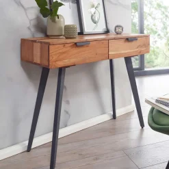 Konsolentisch Schreibtisch aus Akazie & Metall - Ishi