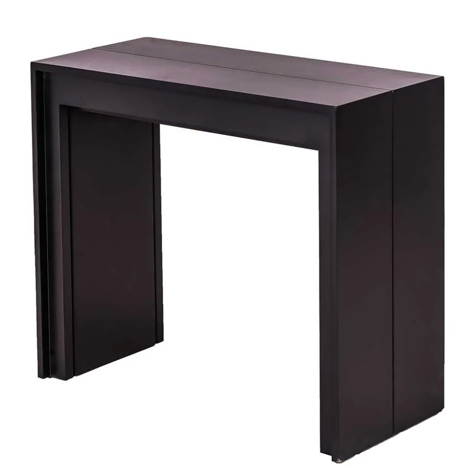 Konsolentisch verlängerbar als großer Esstisch Sumilar in Schwarz